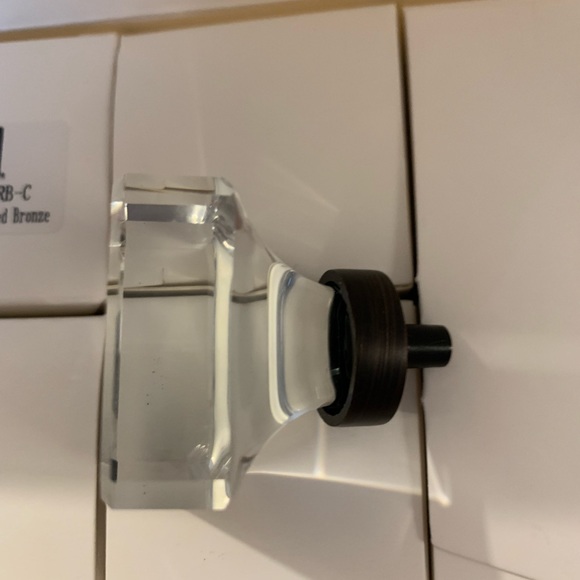 New Crystal Dresser Knobs Oil Rubbed Bronze Set 15 - Picture 3 of 3